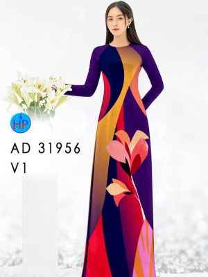 Vải Áo Dài Hoa In 3D AD 31956 30